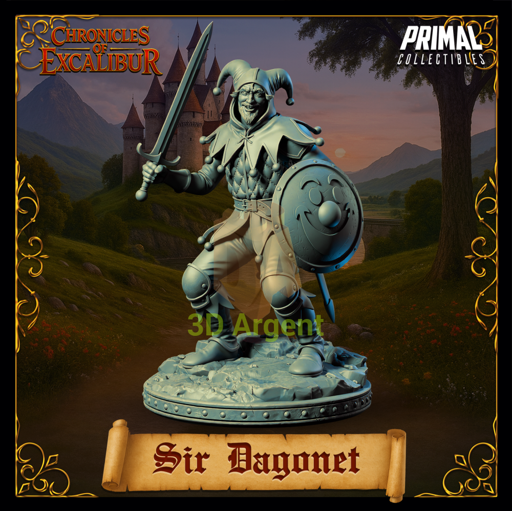 Knight - Sir Dagonet - Fantasy compatible D&D DragonLance Miniatures Primal