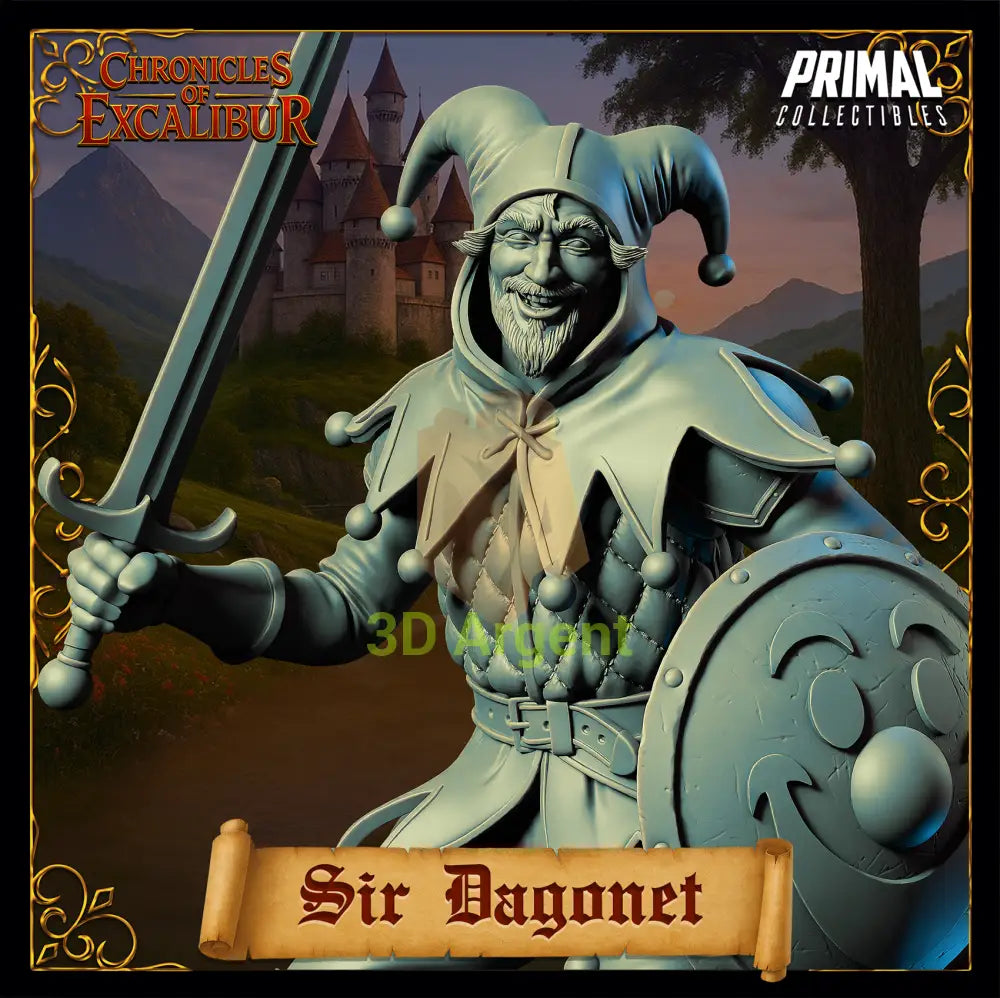 Knight - Sir Dagonet - Fantasy compatible D&D DragonLance Miniatures Primal