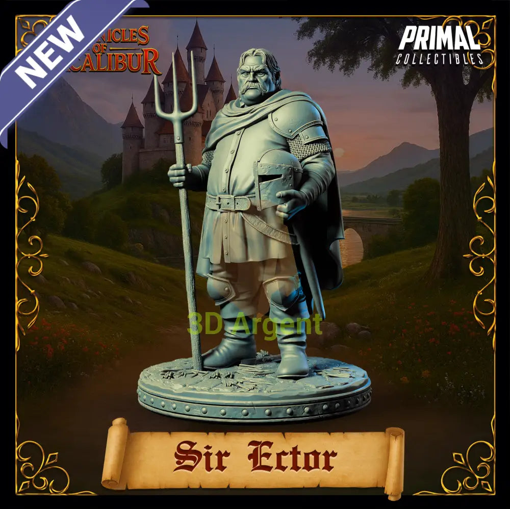 Knight - Sir Ector - Fantasy compatible D&D DragonLance Miniatures Primal