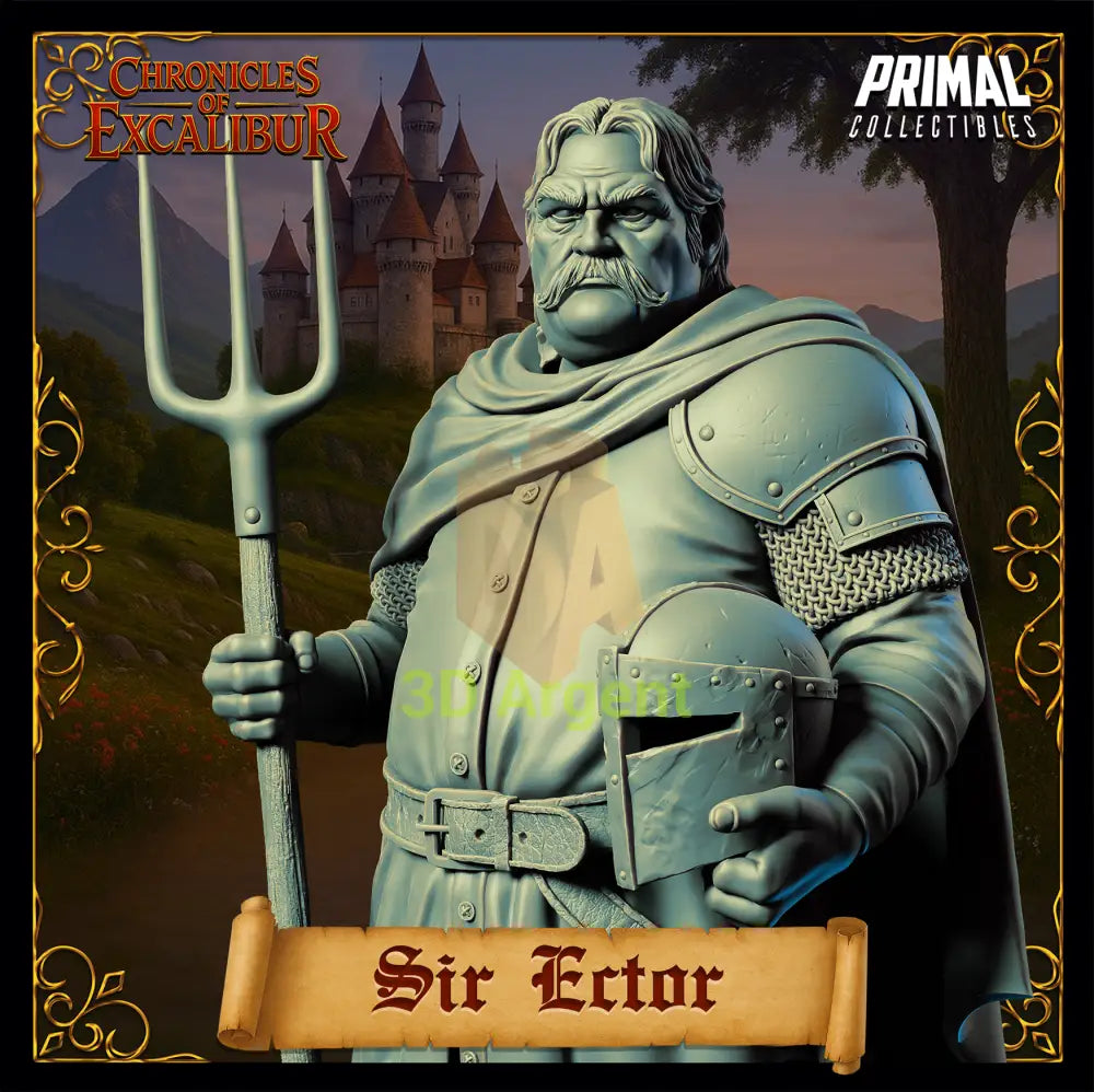 Knight - Sir Ector - Fantasy compatible D&D DragonLance Miniatures Primal