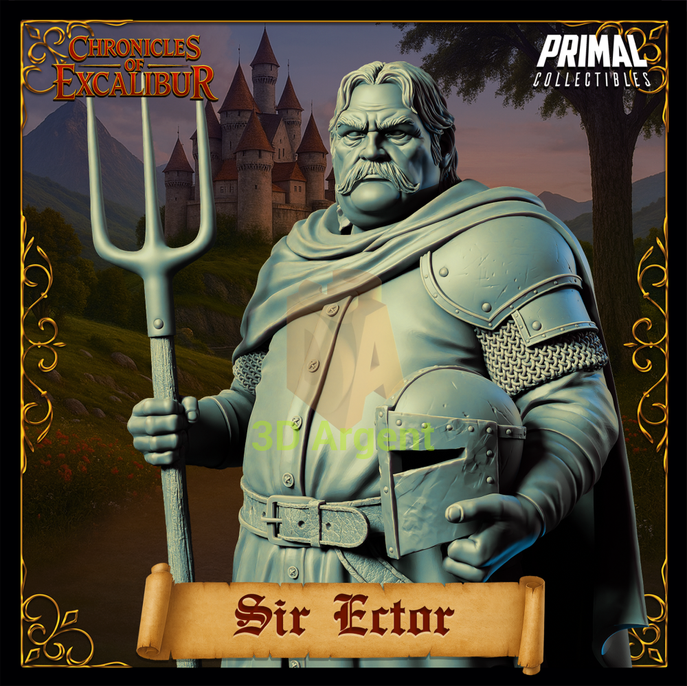 Knight - Sir Ector - Fantasy compatible D&D DragonLance Miniatures Primal