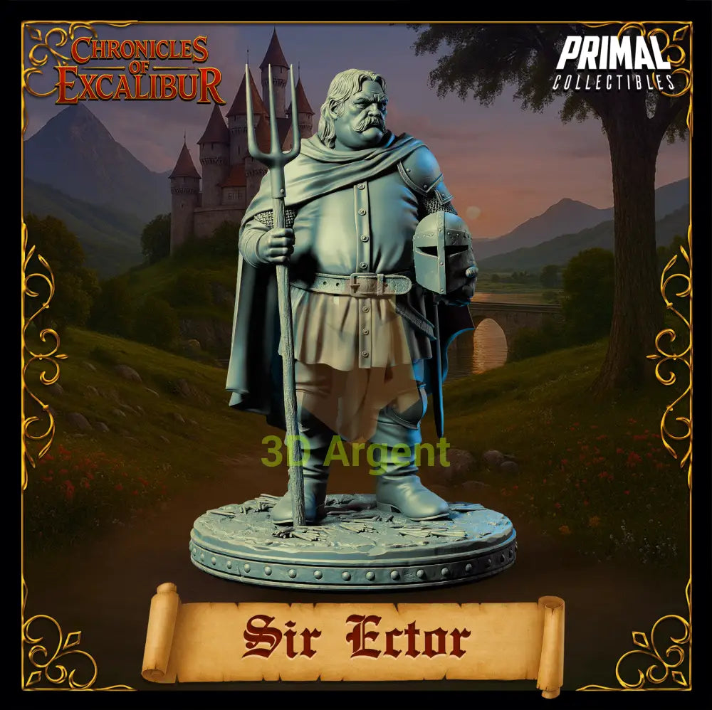 Knight - Sir Ector - Fantasy compatible D&D DragonLance Miniatures Primal