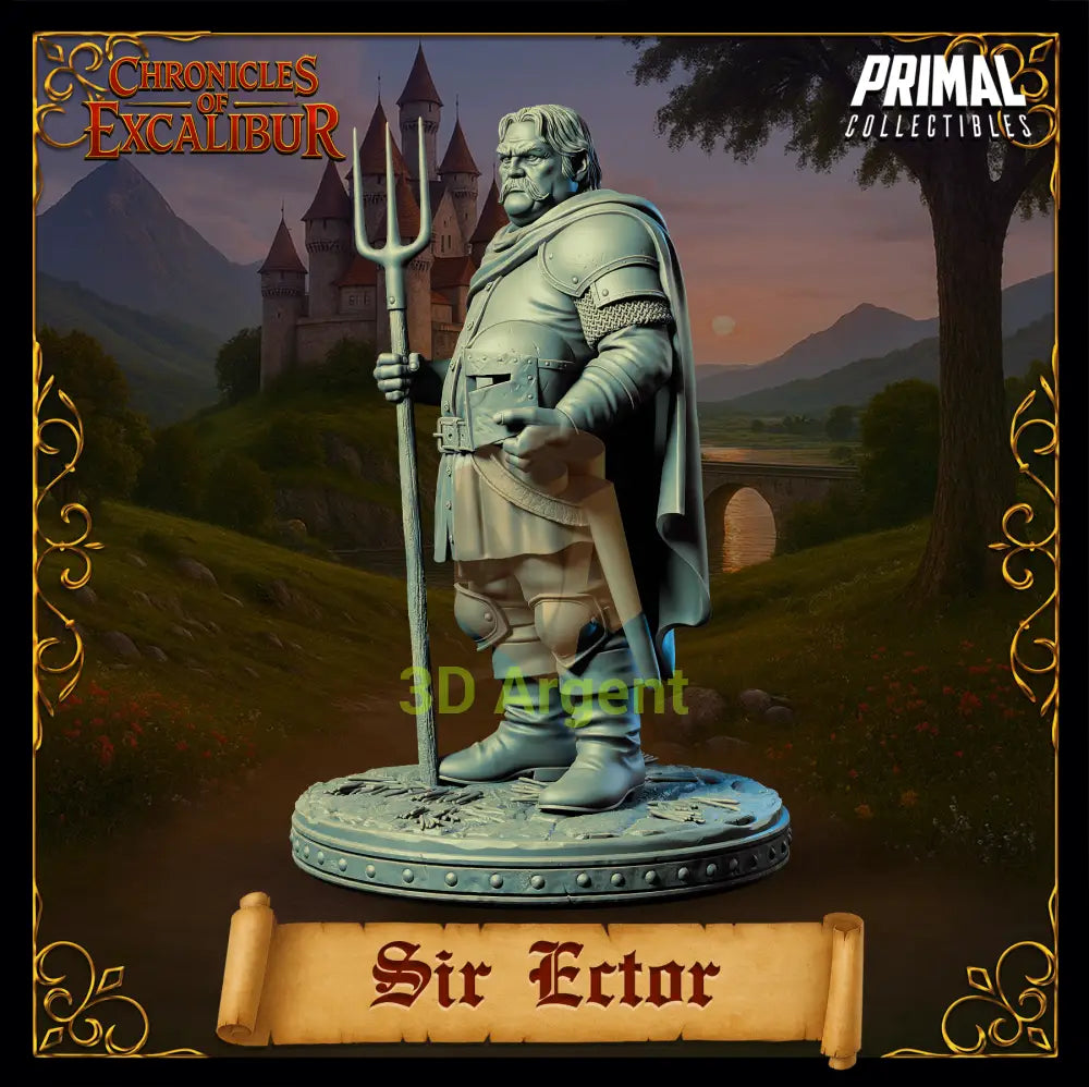 Knight - Sir Ector - Fantasy compatible D&D DragonLance Miniatures Primal