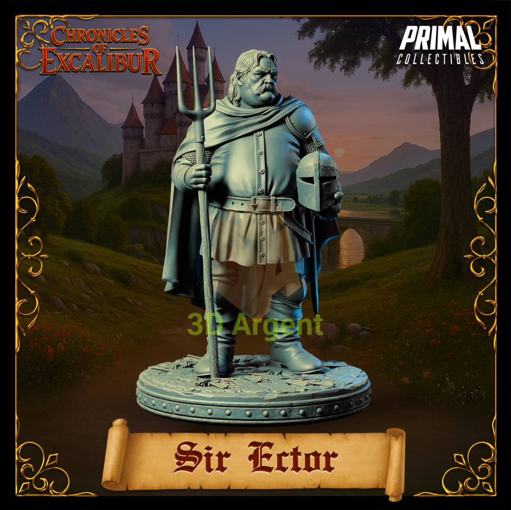 Knight - Sir Ector - Fantasy compatible D&D DragonLance Miniatures Primal