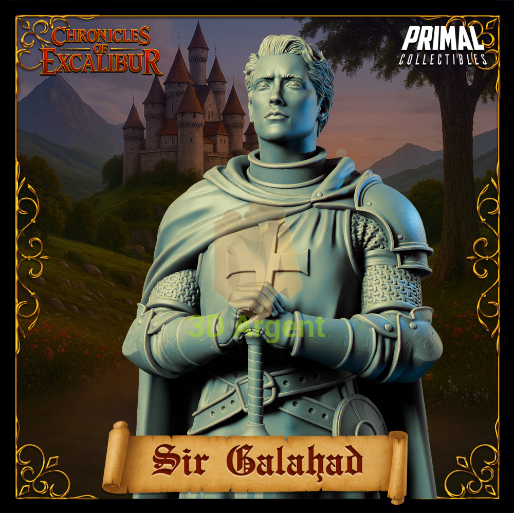 Knight - Sir Galahad - Fantasy compatible D&D DragonLance Miniatures Primal
