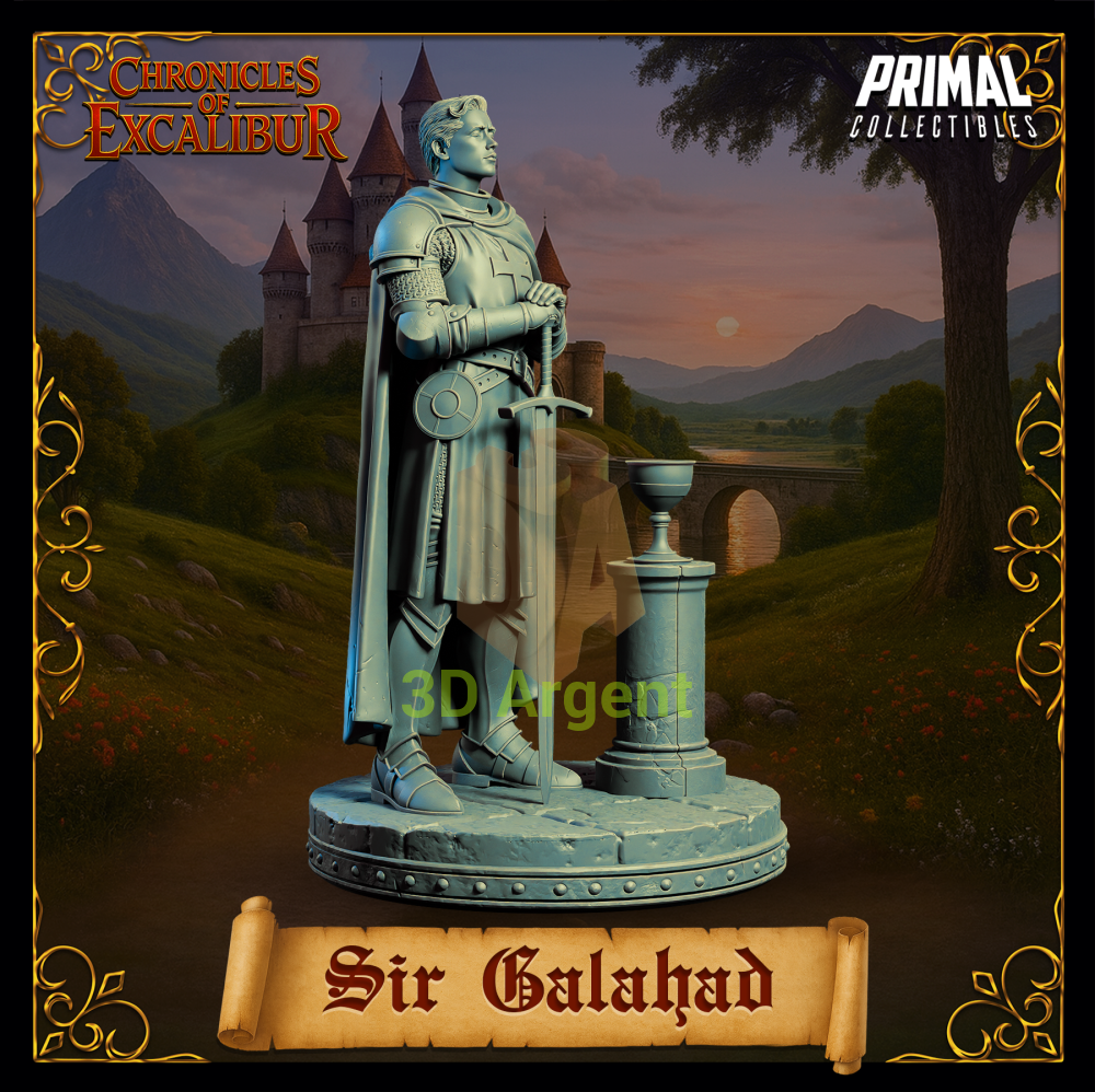 Knight - Sir Galahad - Fantasy compatible D&D DragonLance Miniatures Primal