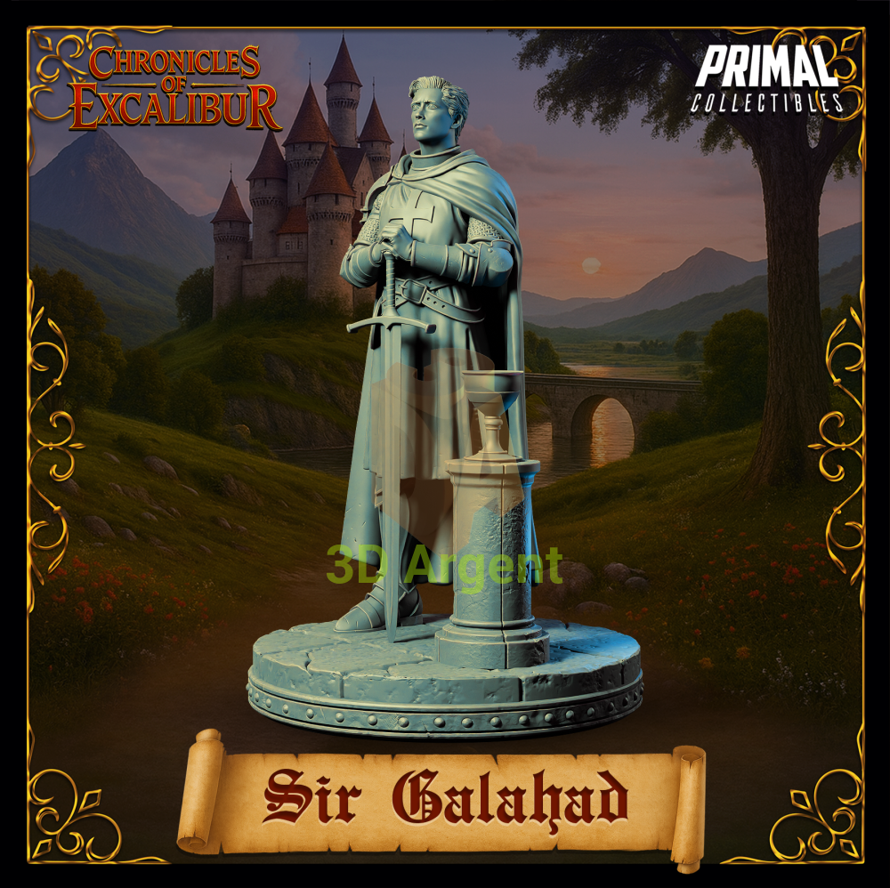 Knight - Sir Galahad - Fantasy compatible D&D DragonLance Miniatures Primal