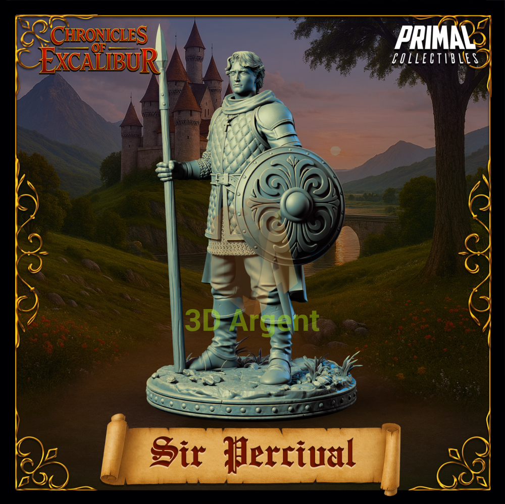 Knight - Sir Percival - Fantasy compatible D&D DragonLance Miniatures Primal