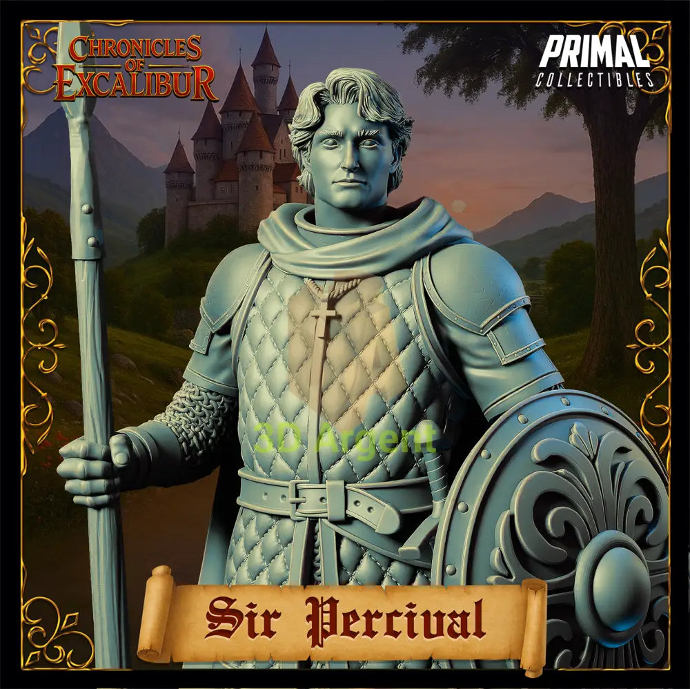 Knight - Sir Percival - Fantasy compatible D&D DragonLance Miniatures Primal