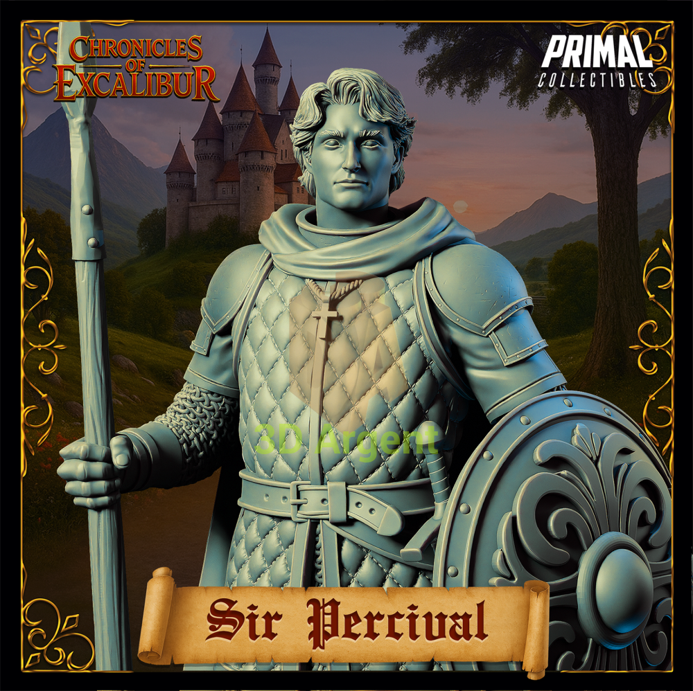Knight - Sir Percival - Fantasy compatible D&D DragonLance Miniatures Primal