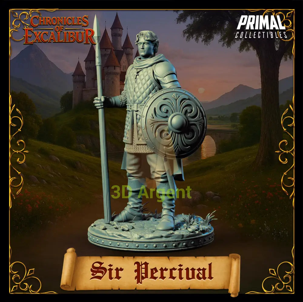 Knight - Sir Percival - Fantasy compatible D&D DragonLance Miniatures Primal