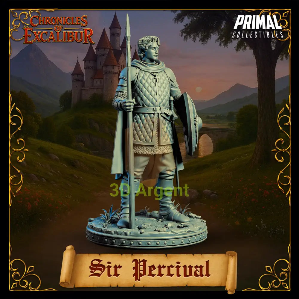 Knight - Sir Percival - Fantasy compatible D&D DragonLance Miniatures Primal