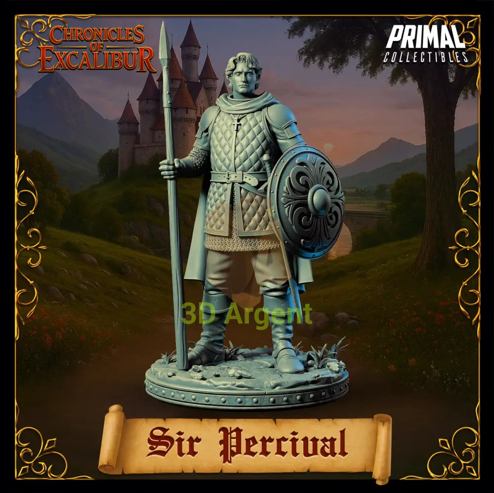 Knight - Sir Percival - Fantasy compatible D&D DragonLance Miniatures Primal