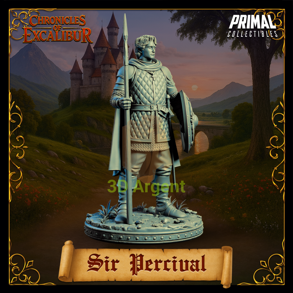 Knight - Sir Percival - Fantasy compatible D&D DragonLance Miniatures Primal