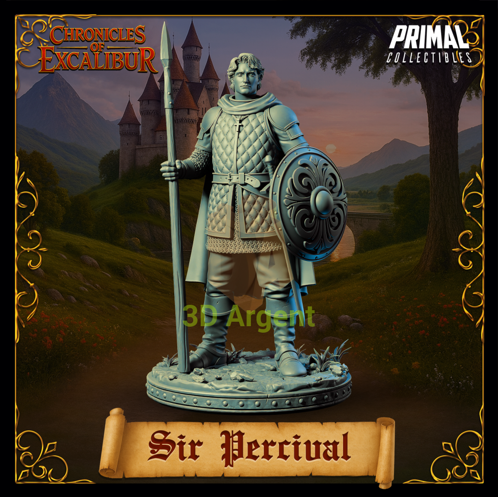 Knight - Sir Percival - Fantasy compatible D&D DragonLance Miniatures Primal