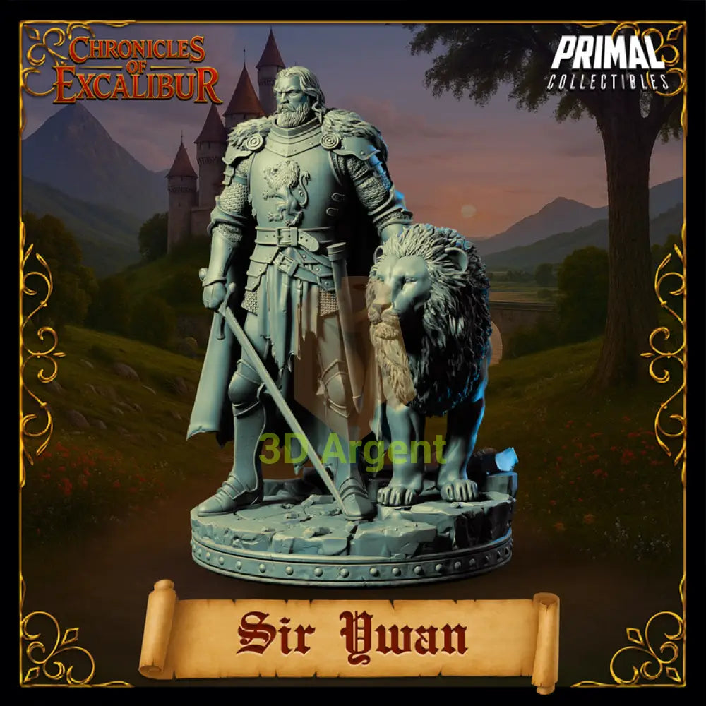 Knight - Sir Ywan - Fantasy compatible D&D DragonLance Miniatures Primal