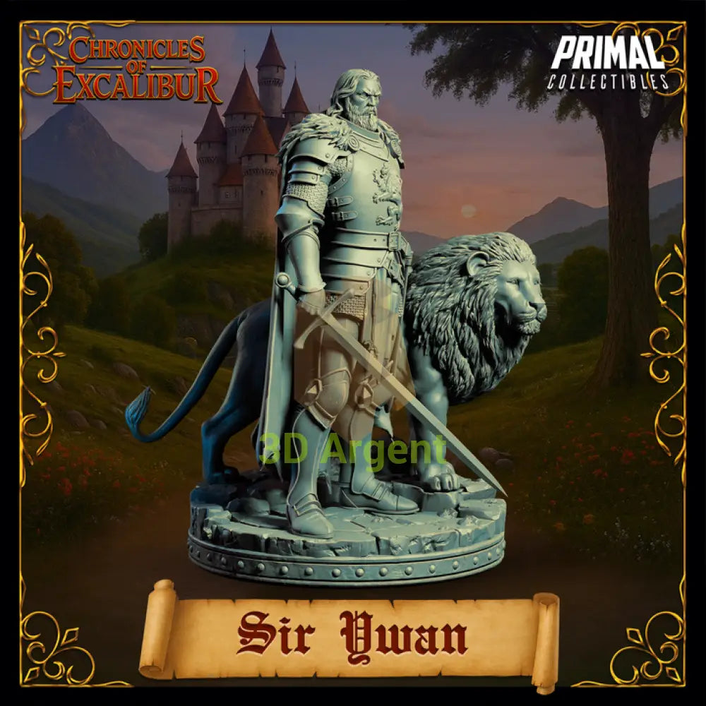 Knight - Sir Ywan - Fantasy compatible D&D DragonLance Miniatures Primal