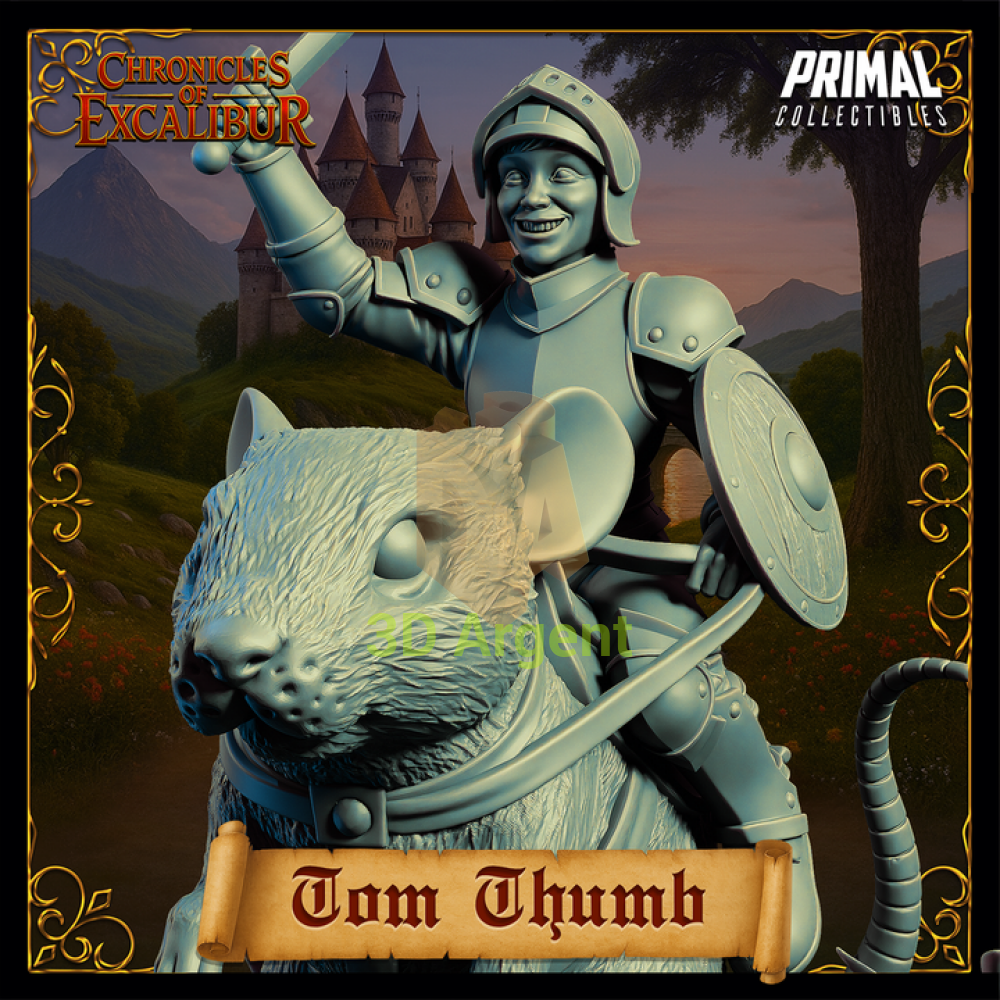Knight - Tom Thumb - Fantasy compatible D&D DragonLance Miniatures Primal