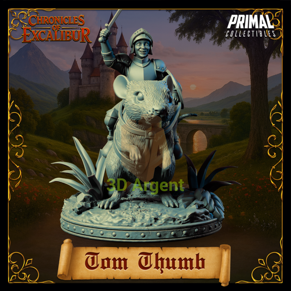 Knight - Tom Thumb - Fantasy compatible D&D DragonLance Miniatures Primal