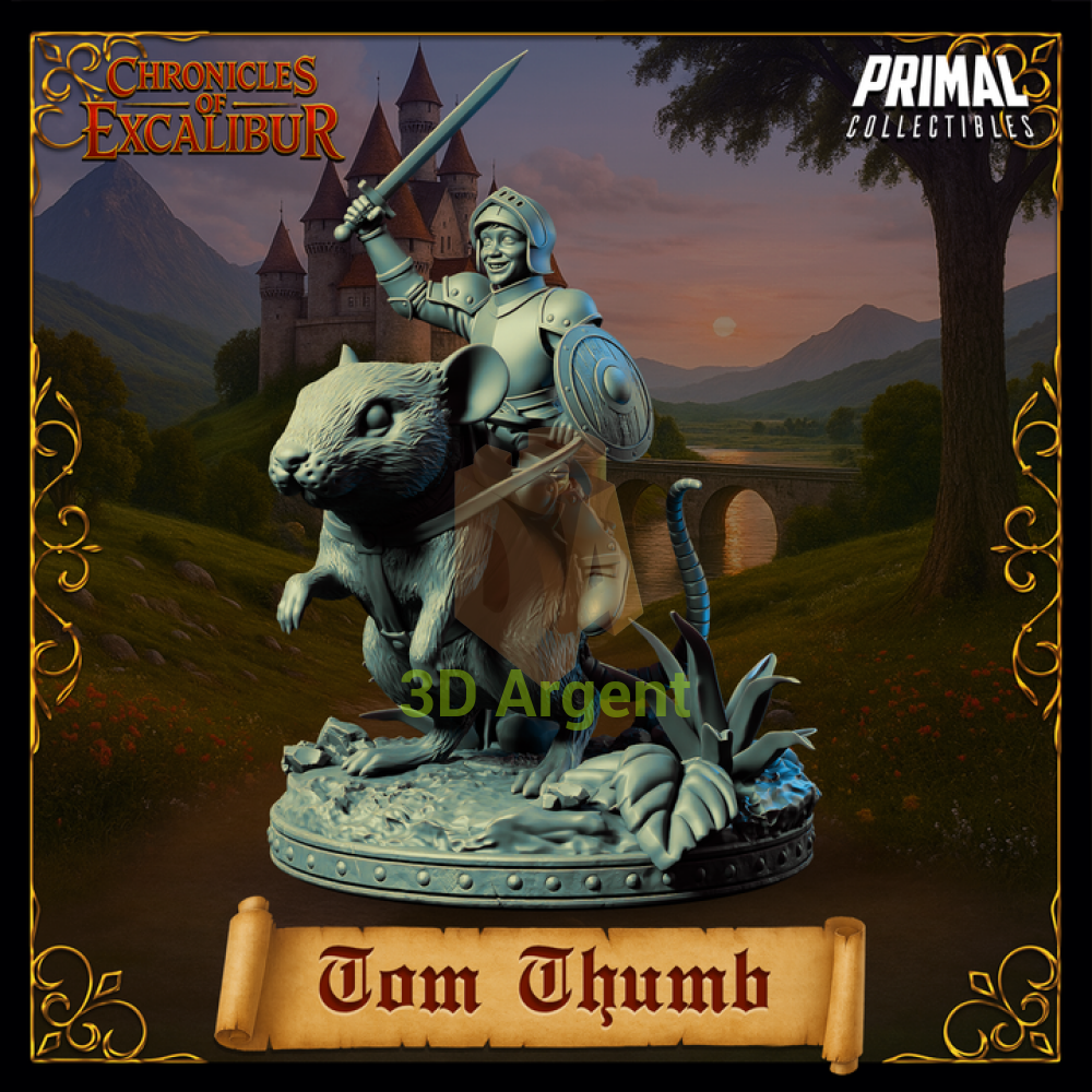 Knight - Tom Thumb - Fantasy compatible D&D DragonLance Miniatures Primal