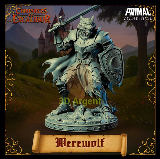 Knight Werewolf - Fantasy compatible D&D DragonLance Miniatures Primal