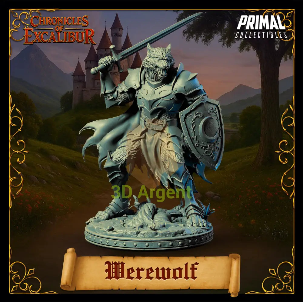 Knight Werewolf - Fantasy compatible D&D DragonLance Miniatures Primal