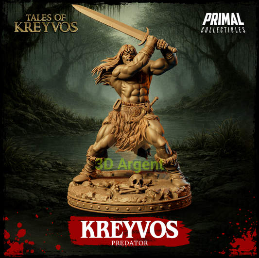Kreyvos the Predator - Tales of Kreyvos - D&D Resin Miniature - Toys & Games:Wargames &