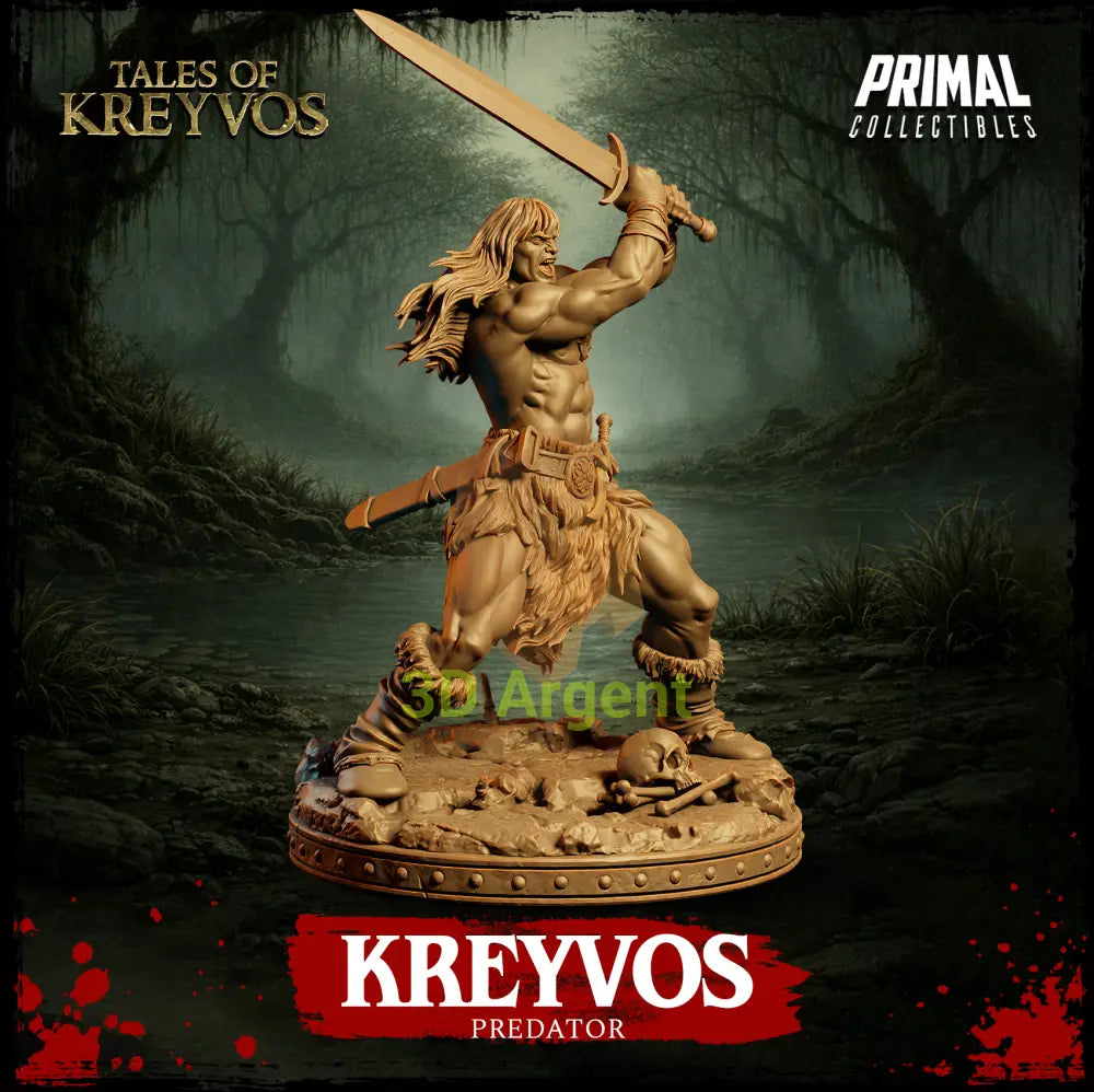Kreyvos the Predator - Tales of Kreyvos - D&D Resin Miniature - Toys & Games:Wargames &