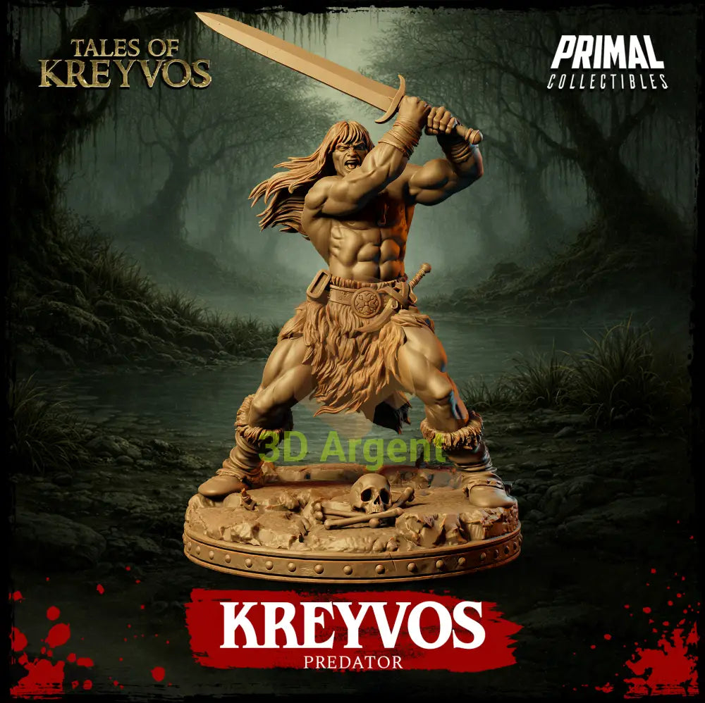 Kreyvos the Predator - Tales of Kreyvos - D&D Resin Miniature - Toys & Games:Wargames &