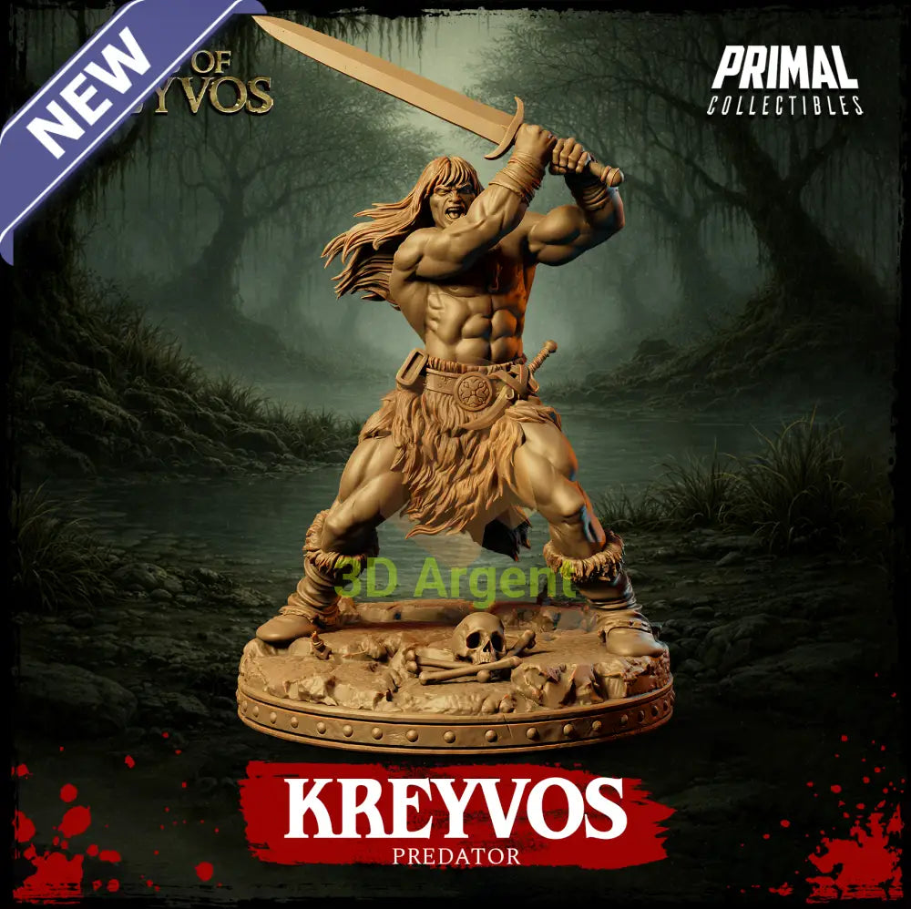 Kreyvos the Predator - Tales of Kreyvos - D&D Resin Miniature - Toys & Games:Wargames &