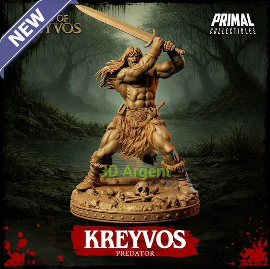 Kreyvos the Predator - Tales of Kreyvos - D&D Resin Miniature - Toys & Games:Wargames &