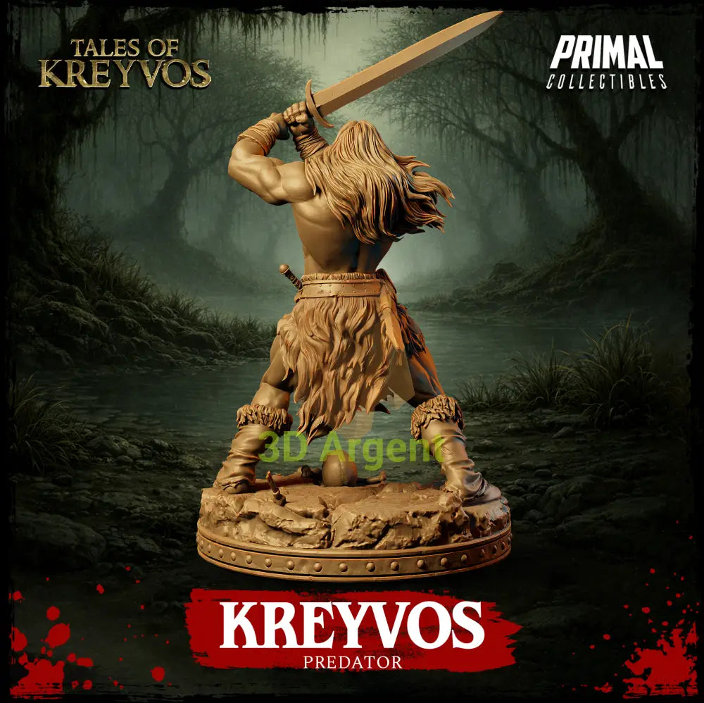 Kreyvos the Predator - Tales of Kreyvos - D&D Resin Miniature - Toys & Games:Wargames &