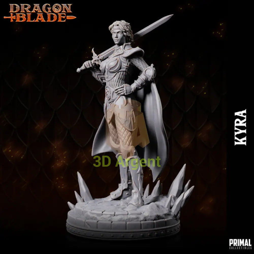 Kyra Fighter – Dragonblade – Primal Collectibles Resin Miniature - Toys & Games:Wargames &