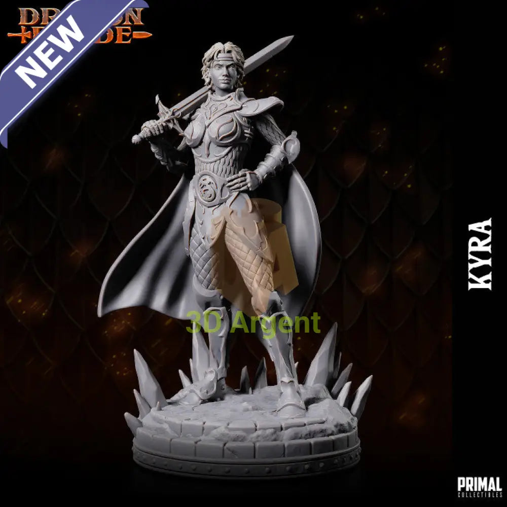 Kyra Fighter – Dragonblade – Primal Collectibles Resin Miniature - Toys & Games:Wargames &