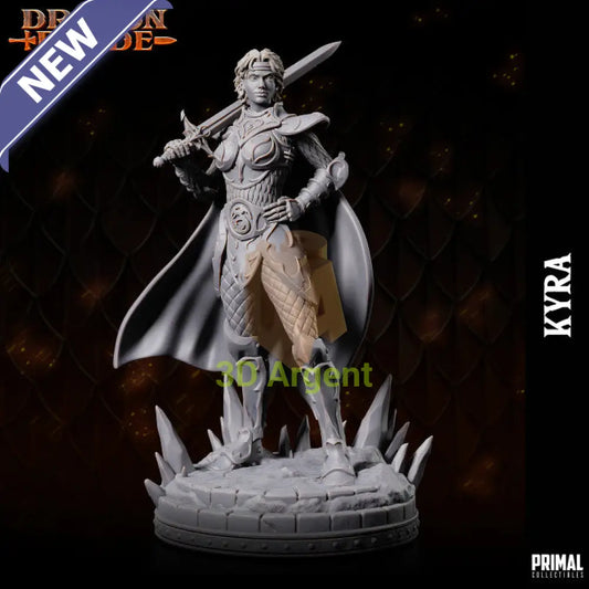 Kyra Fighter – Dragonblade – Primal Collectibles Resin Miniature - Toys & Games:Wargames &