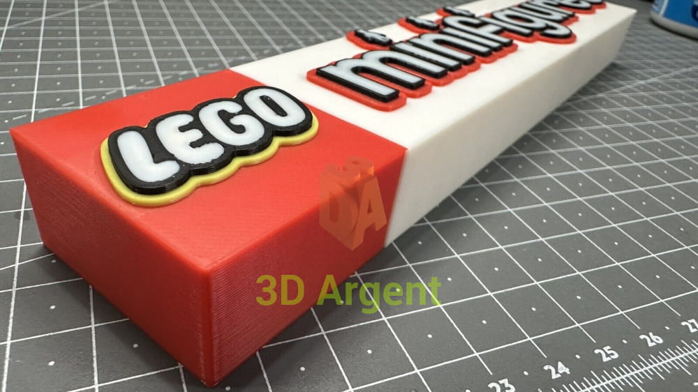 Lego Minifigures Logo - 3D Printed Sign Stand Toys & Games:Construction & Building Toys:LEGO (R) Building Toys:LEGO (R)