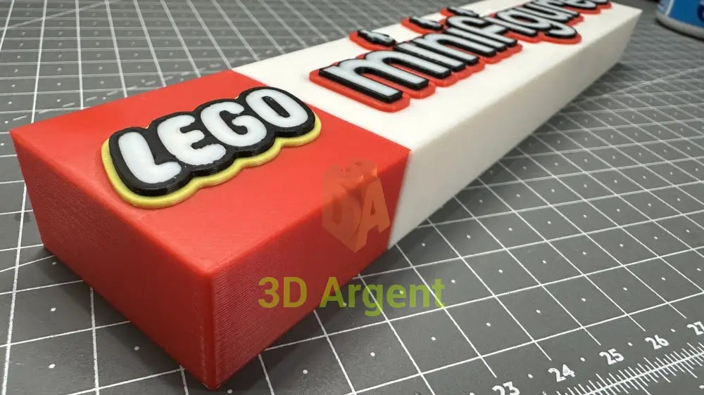 Lego Minifigures Logo - 3D Printed Sign Stand Toys & Games:Construction & Building Toys:LEGO (R) Building Toys:LEGO (R)