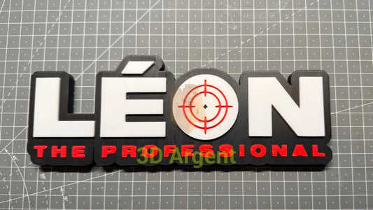 Leon The Professional Logo Sign Stand 3D Printed Multi Colour Movie Display Decor Video Games & Consoles:Video Game