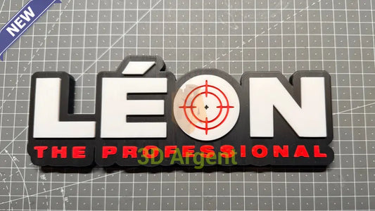 Leon The Professional Logo Sign Stand 3D Printed Multi Colour Movie Display Decor Video Games & Consoles:Video Game