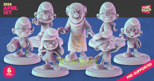 Smurfs Figures compatible D&D DragonLance Miniatures Pop Minis - All Figures - Toys & Games:Wargames &
