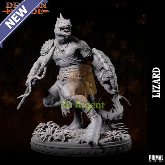 Lizardmen Lance and Shield – Dragonblade – Primal Collectibles Resin - Toys & Games:Wargames &