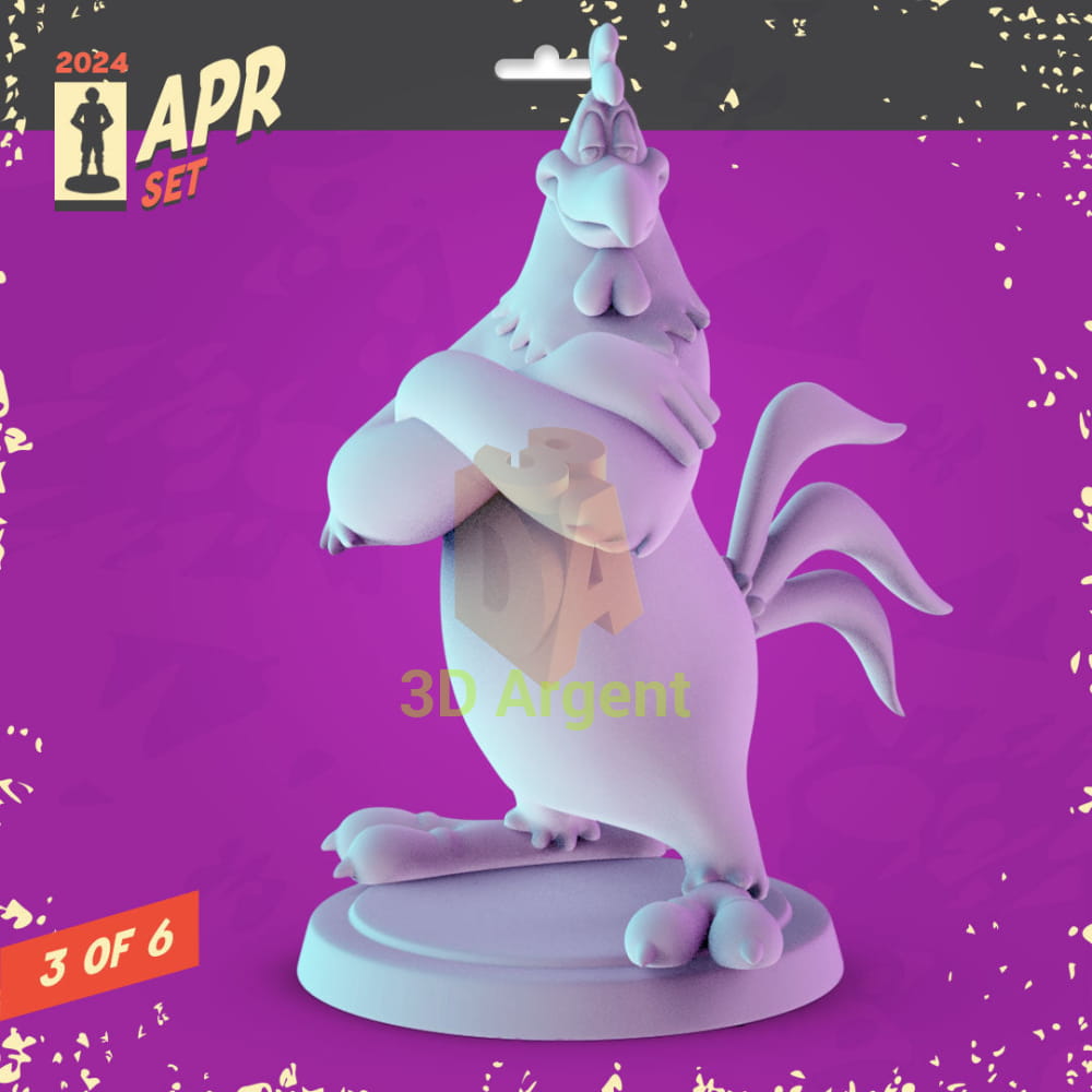 Looney Tunes Classics Figures compatible D&D DragonLance Miniatures Pop Minis - 3 Foghorn Leghorn - Toys &