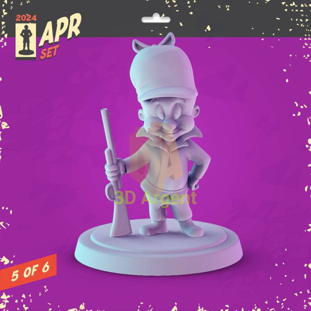Looney Tunes Classics Figures compatible D&D DragonLance Miniatures Pop Minis - 5 Elmer Fudd - Toys & Games:Wargames &