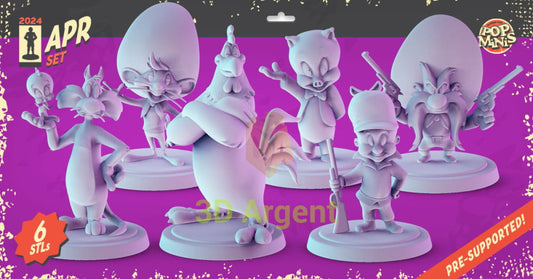 Looney Tunes Classics Figures compatible D&D DragonLance Miniatures Pop Minis - All Figures - Toys & Games:Wargames &