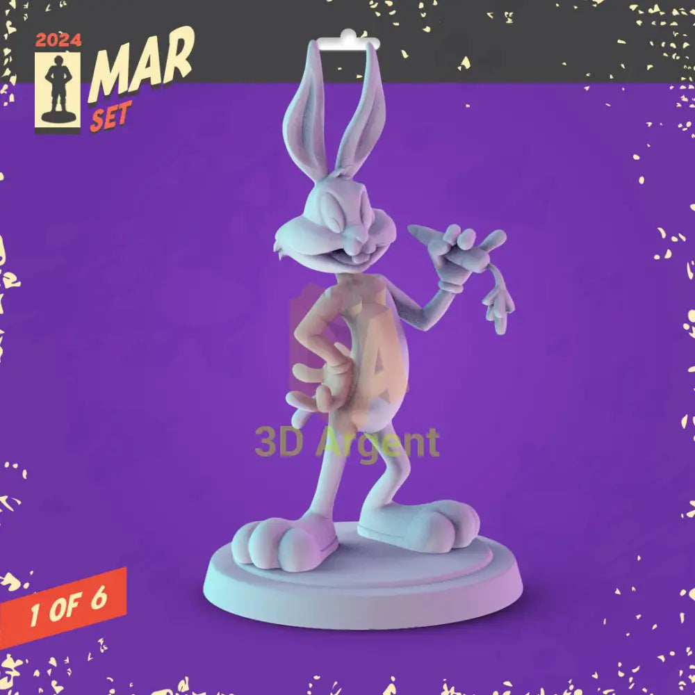 Looney Tunes Figures compatible D&D DragonLance Miniatures Pop Minis - 3 Bugs Bunny - Toys & Games:Wargames &