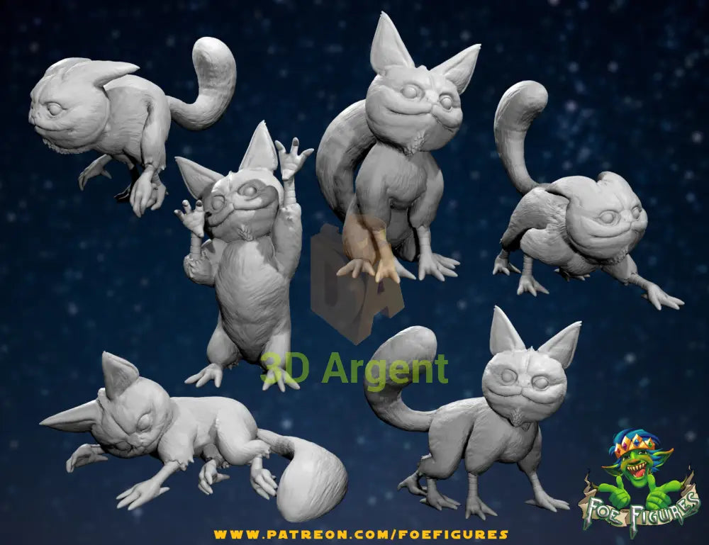 Loth Cats 6x - Star Wars Legion compatible 3D Printed Resin Miniatures Foe Toys & Games:Wargames & Role-Playing:Star