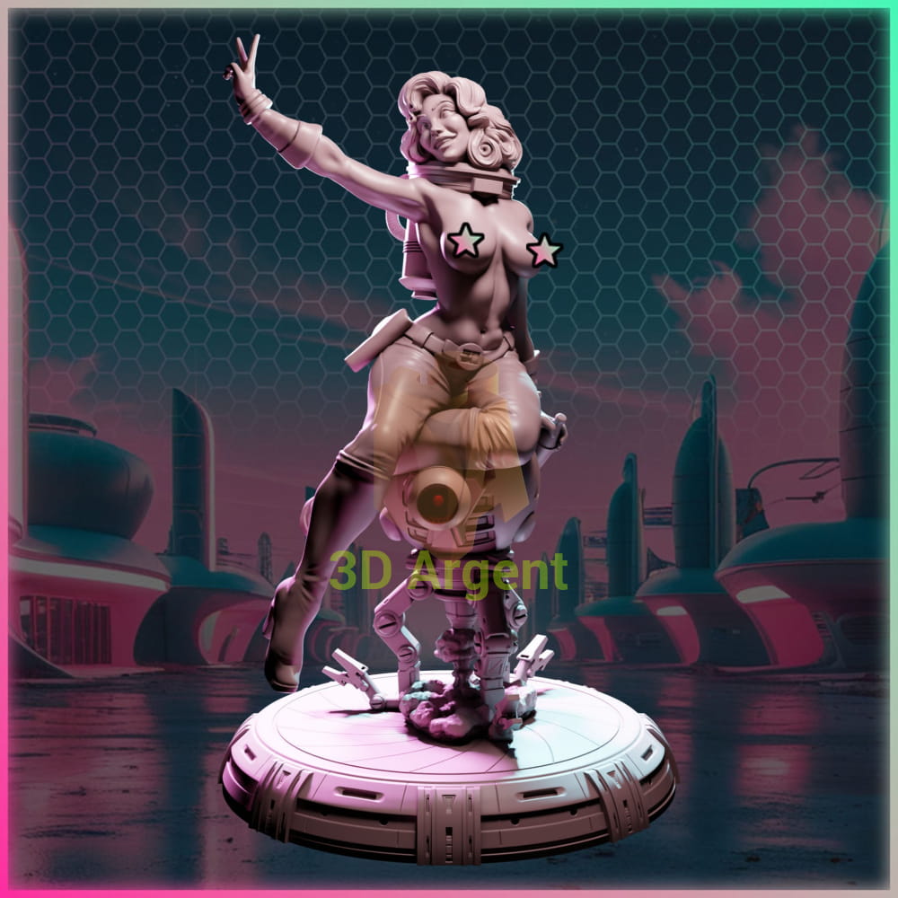 Luna Starling – Ladies of Nuke City – Gilmorestudio 3D Printed Resin Miniature 32mm NSFW