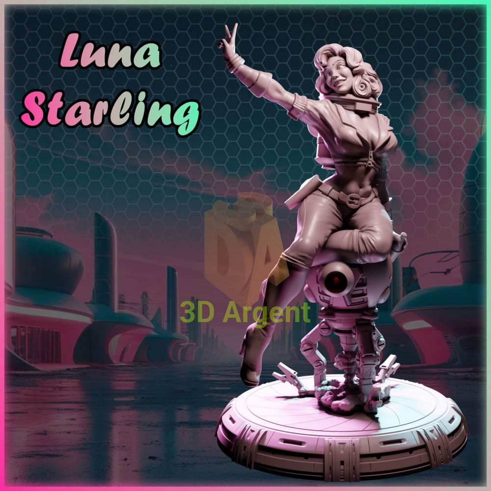 Luna Starling – Ladies of Nuke City – Gilmorestudio 3D Printed Resin Miniature 32mm SFW
