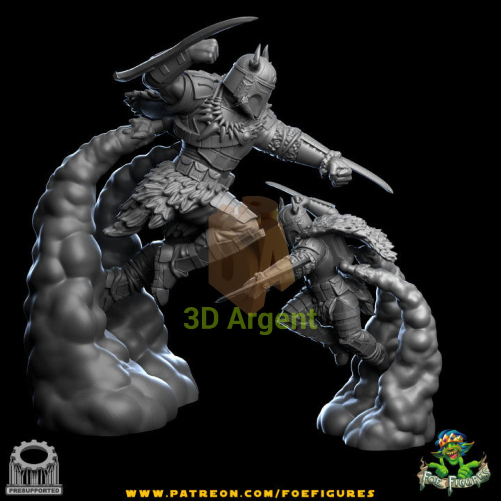 Cultist Beast Hunter resin miniature - sides