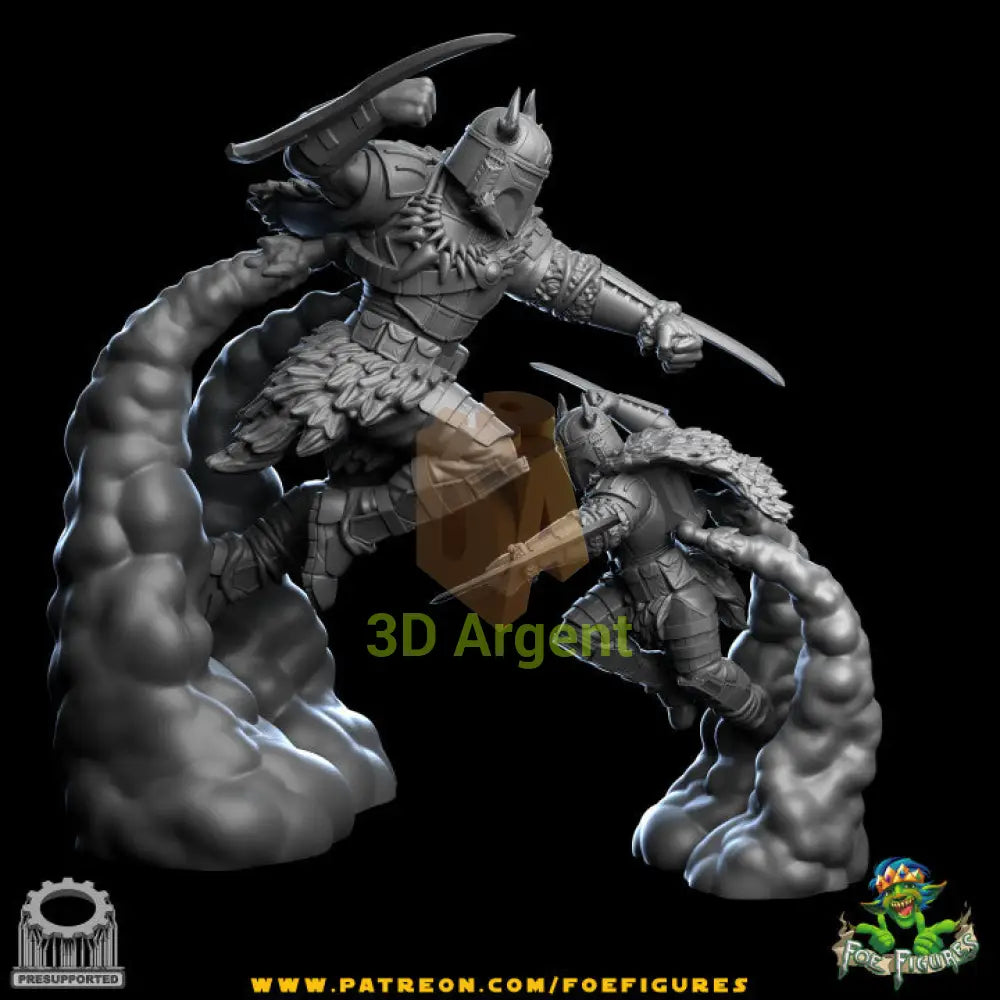 Cultist Beast Hunter resin miniature - sides